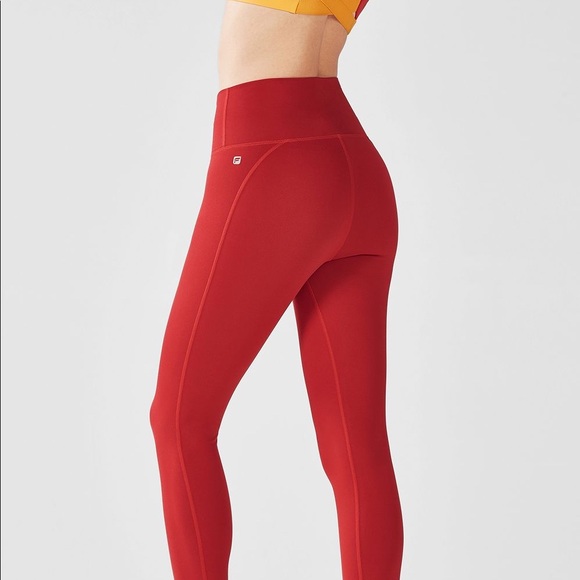 Fabletics Pants - fabletics red leggings